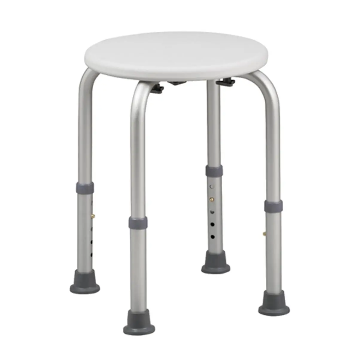 212 MAIN BactiX Adjustable Shower Stool - Indoor Furniture Stool with Aluminum Tube, Compact Design, Included Hardware Kit