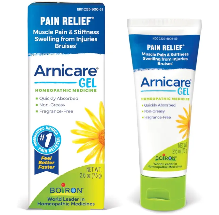 Boiron Arnicare Gel for Relief of Joint Pain, Muscle Pain, Muscle Soreness, and Swelling from Bruises or Injury - Non-greasy and Fragrance-Free - 2.6 oz