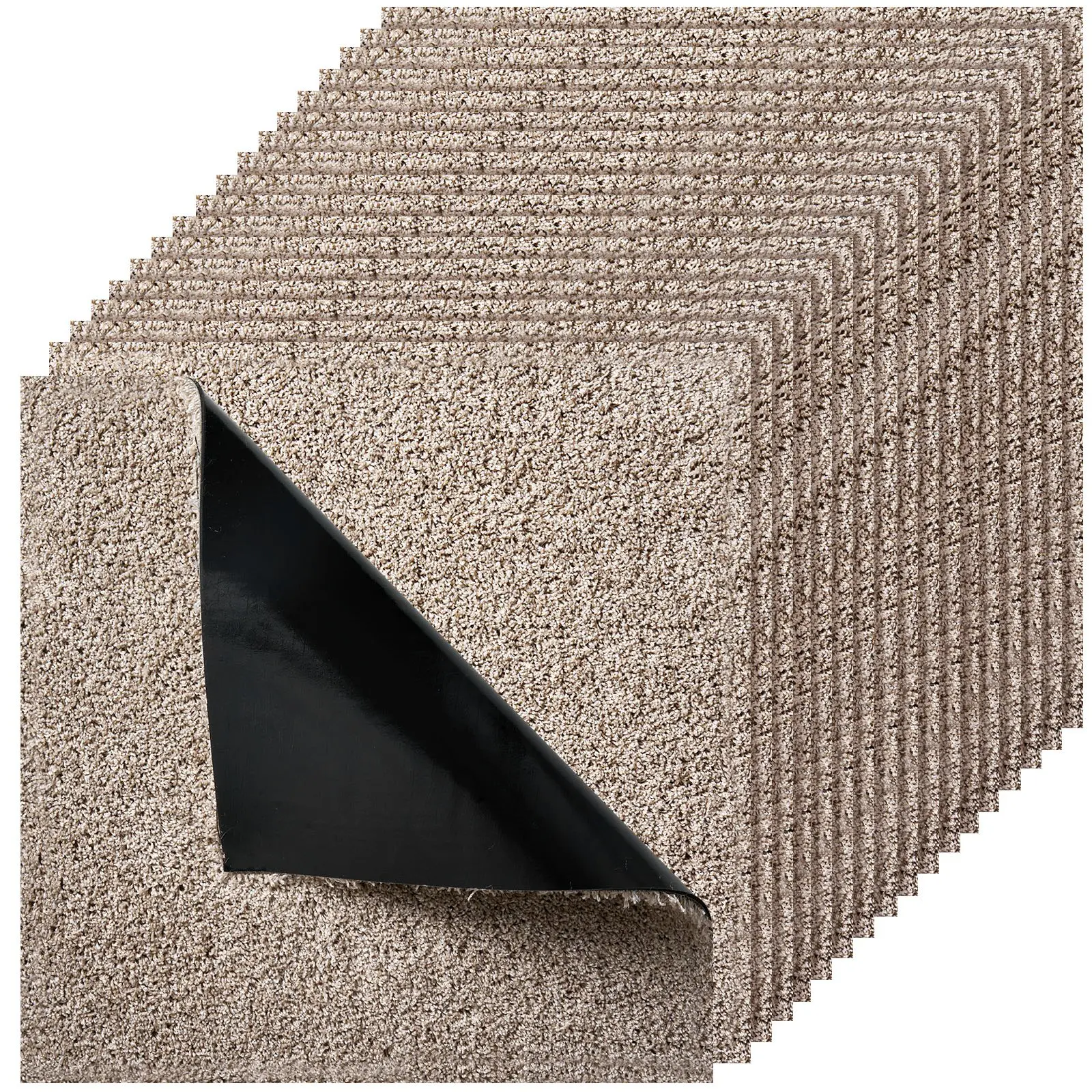 VEVOR Carpet Tiles 18x18 inch, 10 Pack Carpet Square Rug Detachable & Damage-free, Self Adhesive Home Floor Soft Plush Padded for 22.5sq.ft Coverage, Easy DIY for Living Room & Bedroom, Light BrownSummervibes