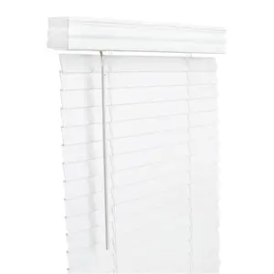 212 MAIN Cordless Room Darkening Washable Faux Wood Mini-Blinds, 2 in. Horizontal Slats, 30x60 in., White