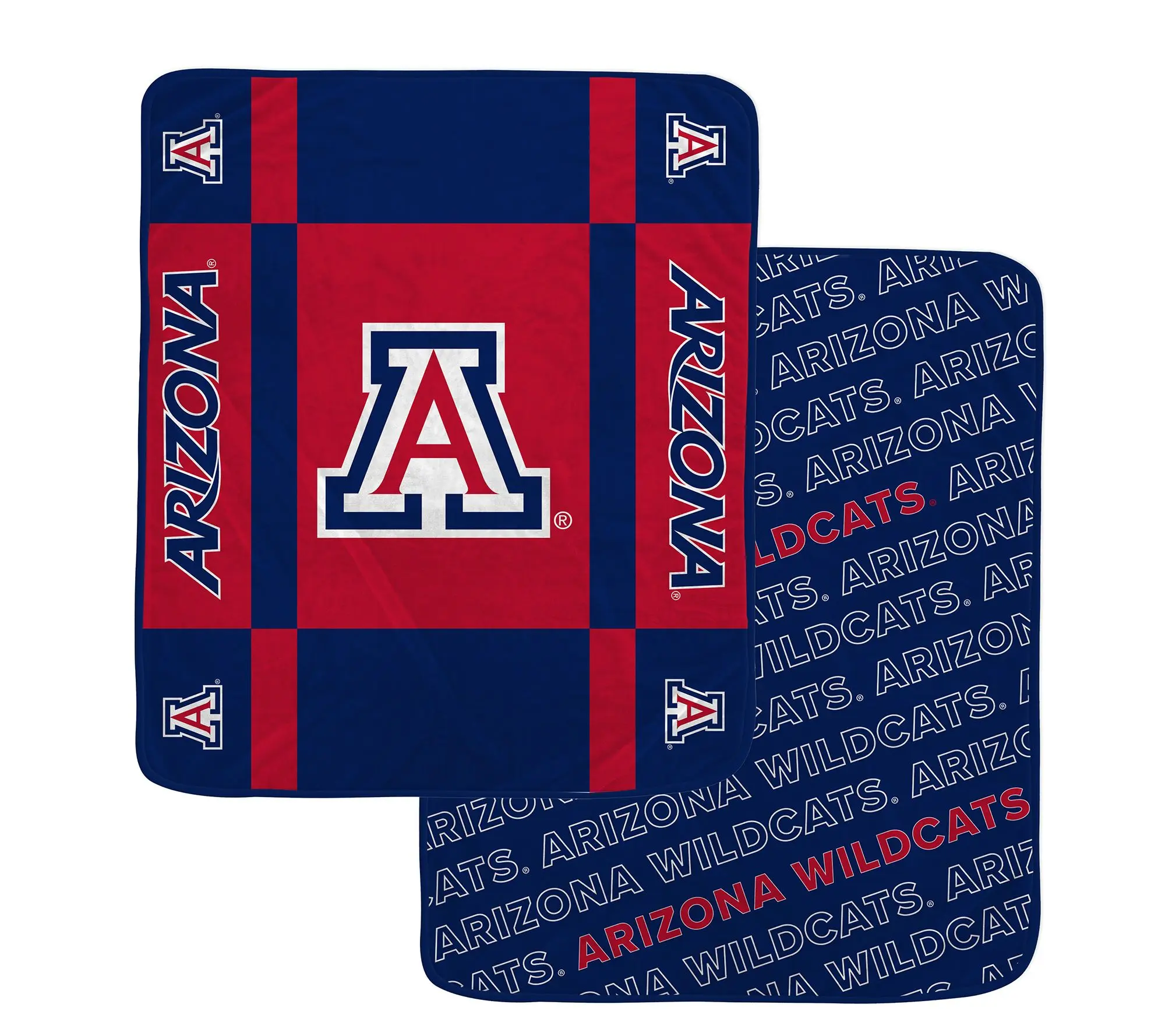 Pegasus Sports NCAA Reverse Block Wordmark 2-Sied Blanket