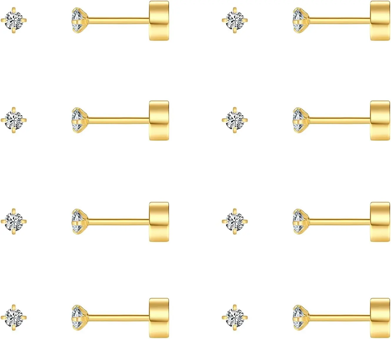 3mm-Gold-8pair