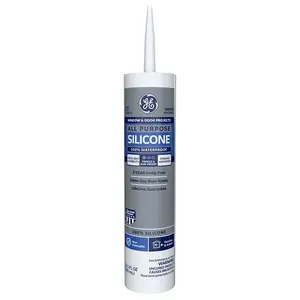 Silicone I  10.1 oz GE White Silicone 1 Window & Door Caulk Sealant, Pack of 12