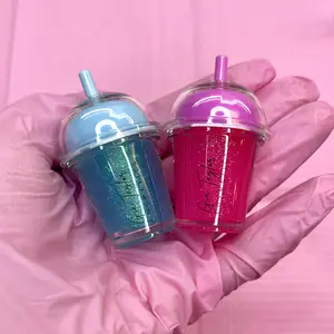 Slushi Lipgloss Vegan and cruelty free non sticky smooth hydrating glitter lipgloss / cute kawaii collectors lipgloss novelty / watermelon / blue raspberry