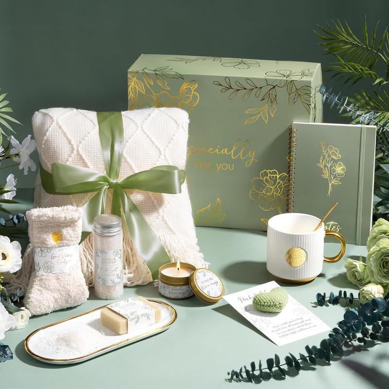 Self Care Gifts for Women Get Well Soon Gift Baskets, Unique Christmas Birthday Gifts for Women Spa Care Package, Sympathy Inspirational Thinking of You Gift Set for Mom Sister Friend Wife Girlfriend