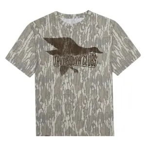 Classic True South Clubs Graphic Mossy Oak Hunting T-shirt, Mossy Oak Camo Shirt Streetwear Style