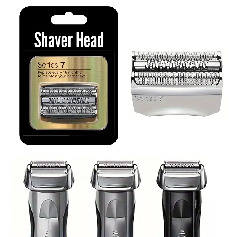 Compatible Series 7 Replacement Head, 70s Foil & Cutter Blades, Dry Wet Use, Men's Electric Shaver Head, Fits S7 720 730 790cc 760cc, No Skin Irritation, Hygienic Shaving, Smoother, Shaving Products, Shaving Tool