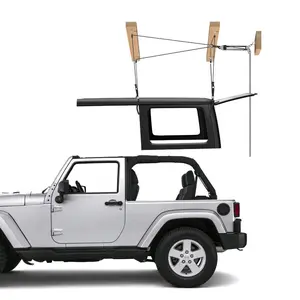 VEVOR Hard Top Remover Lift, 220 lbs, Jeep Hardtop Removal Storage Roof Hoist with Anti-Drop System, Easy One-Person Operation, Supports 8-16 in Ceiling, for 2-Door 4-Door Jeep Wrangler JK JL Ford