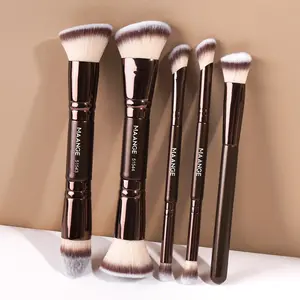 Maange 5-Piece Makeup Brush Set Includes Foundation Brush Concealer Brush Blush Brush Contour Brush Cosmetic Tools