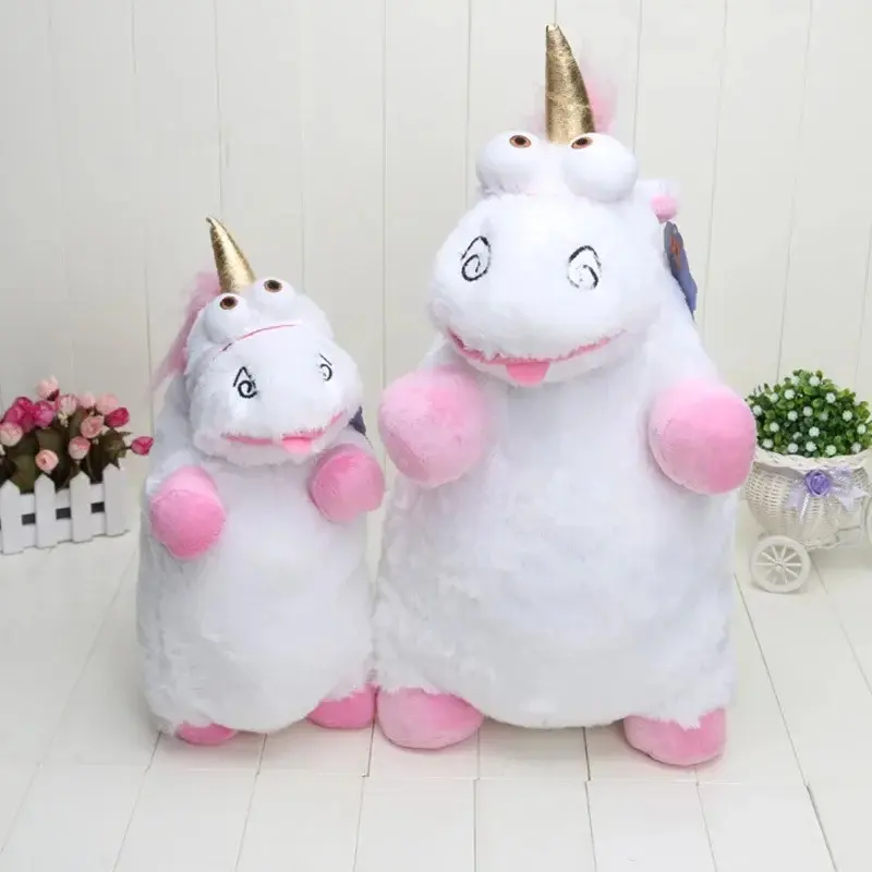 40cm/56cm Cute Fluffy Unicorn Plush Doll Soft Cotton Stuffed Pillow Toy Kids Birthday Xmas Gift