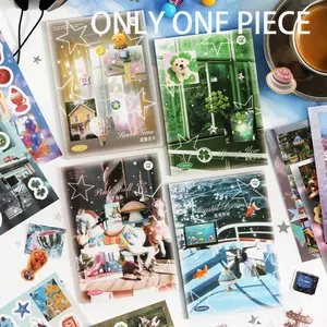 4 Styles 20 Sheets/pack Star Film + Matte Adhesive Stickers, Creative Scrapbooking DIY Materials, Journal Decor, Photo Frame Calendar