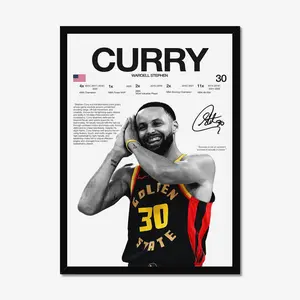 Steph Curry Hardline Series Poster - Golden State Basketball Art - Modern Wall Decor - Gift for Fans [UNFRAMED]