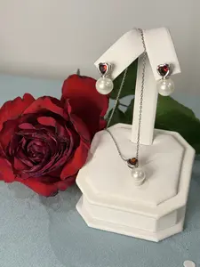 Heart and Pearl Sterling Silver set