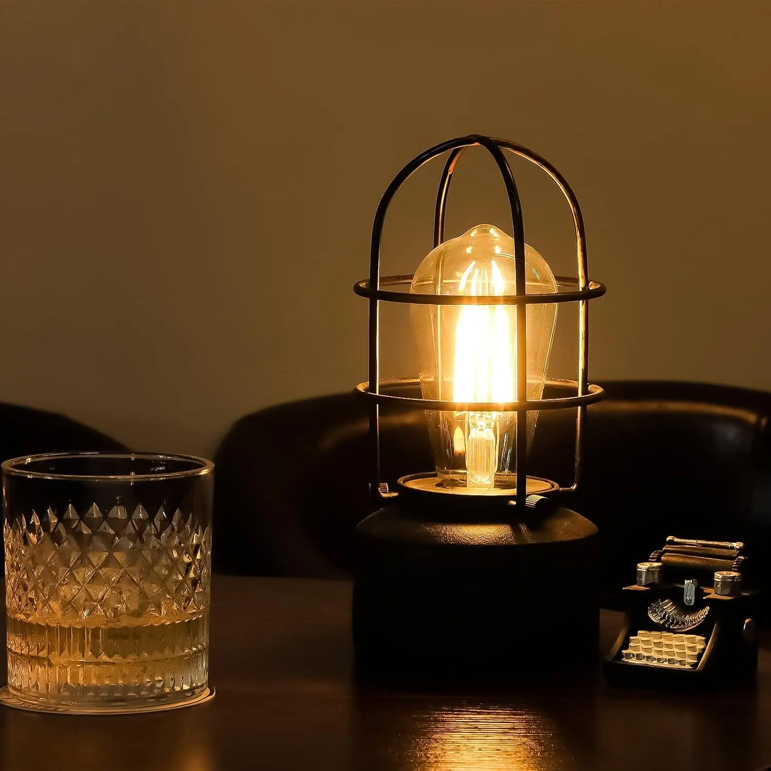 Haian Support Touch Control Table Lamp, 3-Way Dimmable Lamp,(Bulb Included) | Small Lamp for Small Spaces,Industrial Steampunk Nightstand Lamp for Bedroom, Living Room, Dorm, Office