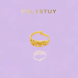 《YNZ49》Intricate Dragon Carving Open Ring