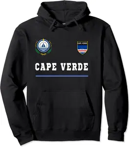 Cape Verde Sport/Soccer Jersey Flag Football Cabo Verdeans Pullover Hoodie - Briannawo Shop 66B09RZJ28JL
