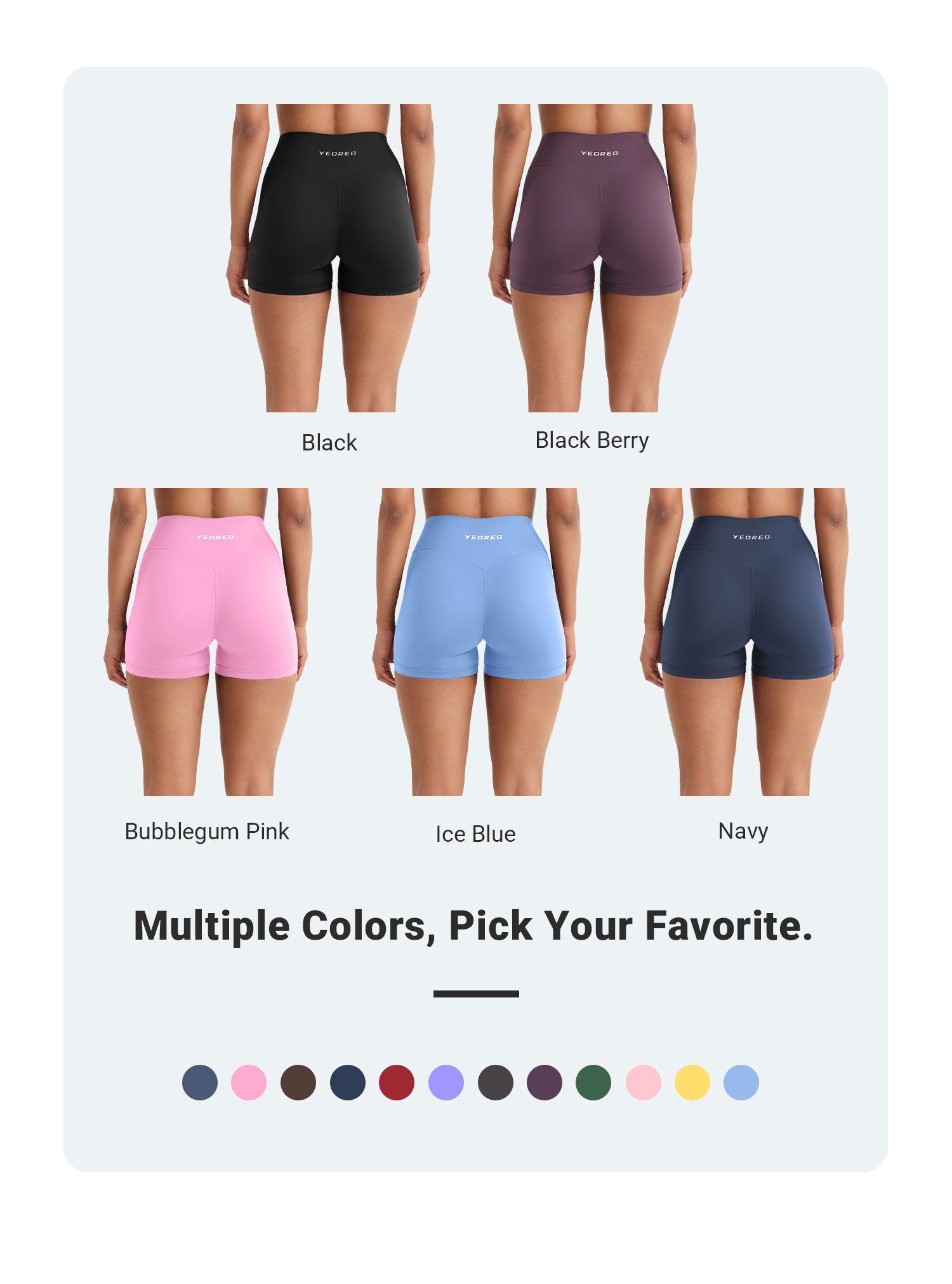 YEOREO Women's V-Back Athletic Shorts, High Waisted Scrunch Butt Lifting Design with Tummy Control, Breathable Fitness Workout Shorts, 3.6" Inseam, No Front Seam, High Rise Shorts tiktokshopbacktoschool