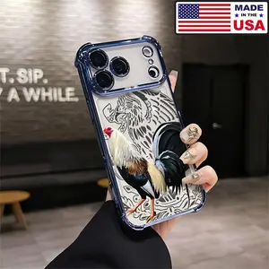 Rooster Gallo Tattoo Fighting Chicano Mexican Rooster Aesthetic Design Pattern Casing For iPhone 17 16 15 14 13 12 Samsung 22 23 24 25 Plus Pro Max Ultra Soft Silicon TPU Shockproof Protector Vintage Unique Fashion Mobile Phone Case