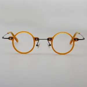 Acetate Retro Small Round Reading Glasses Frames for Women & Men Brand Design Eyewear Daily Use Classic Charm