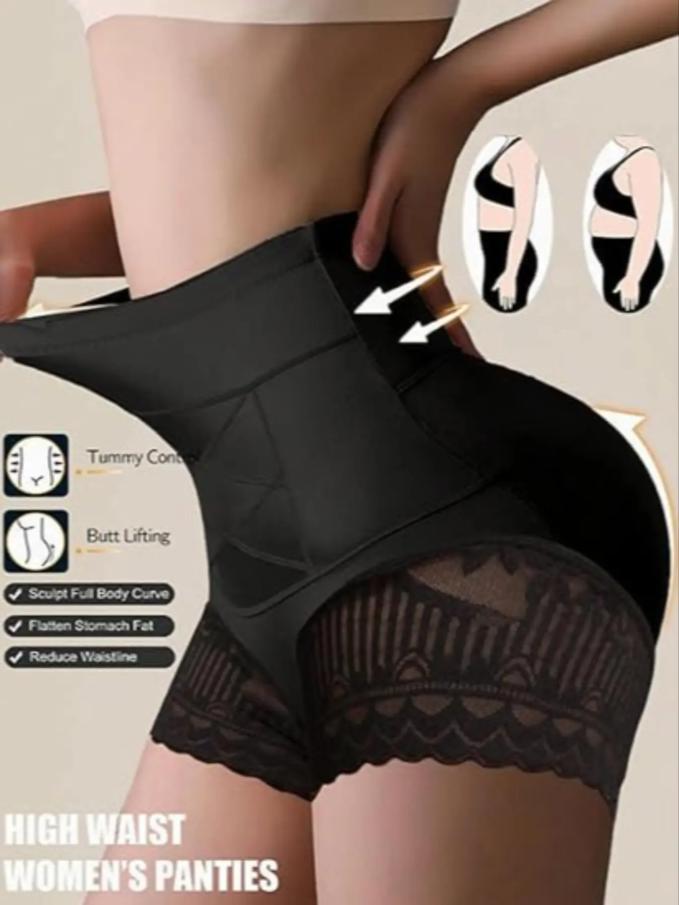 Women's High Waist Postpartum Belly Control Panties, High Waisted Shapers, Butt Lifting Compression Shorts, Pregnancy Smooth Shaping Underwear, Faja Panty, Shapewear, Body Shaper Compression, Faja Compression Shapewear, Hand Washable