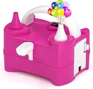 Electric Balloon Pump,Air Pump for Balloons Inflator, Balloon Blower Inflator for Arch Party/Wedding/Birthday Balloons Decoration Rose Red 120V 400W