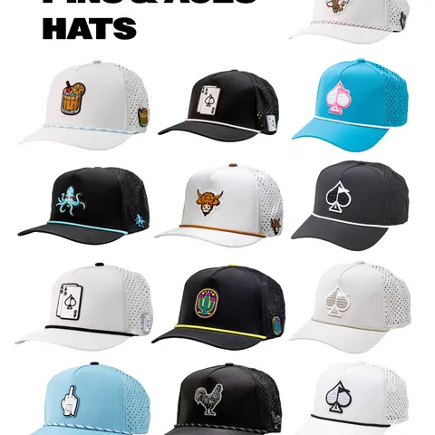 Men's Premium Custom Made Baseball Cap - Rope Trucker Style Casual Snapback with Built-in Magnetic Ball Marker Holder, Golfers' Golf-Themed Men's Accessory for On & Off Course Use