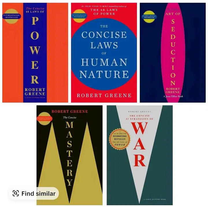 Robert Greene The Concise 5 Books Set (The Concise 48 Laws Of Power, The Concise Laws of Human Nature, The Concise Mastery, The Concise Art of Seduction & The Concise 33 Strategies Of War)