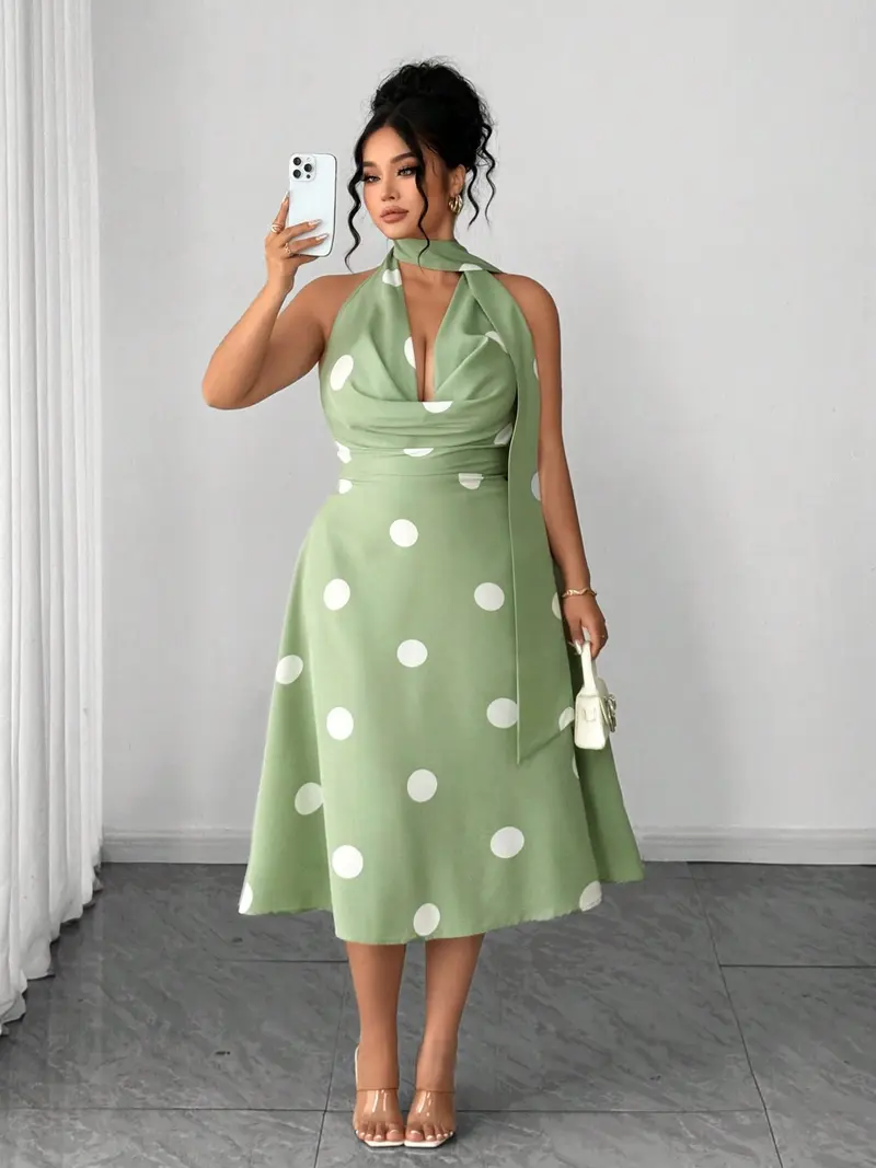 polka dot dress outfit ideas - TikTok Shop