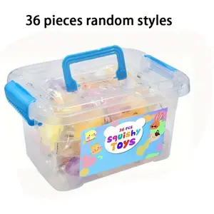 36pcs Mochi Squishy Toys, Kawaii Squishy Animals For Party Favors Classroom Prize Easter Fillers Fidget Toys Pack, Pinch Toys Gifts, Christmas Gifts, Style Random