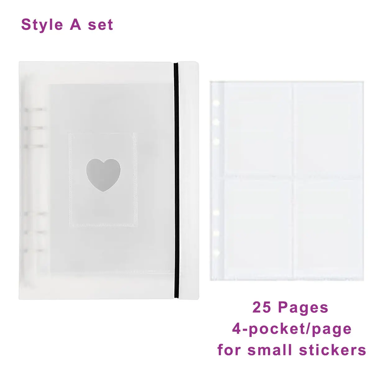 Kpop Photocard Binder, Photo Organizer, Photocard Holder Book Sleeves A5 6-Ring Album with 100 Card Kpop Photocard Binder, Photo Organizer, Photocard Holder Book Sleeves A5 6-Ring Album with 100 Card