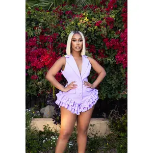 Endless Charm Lavender Sleeveless Ruffle Romper