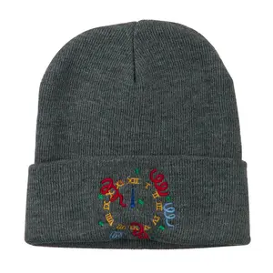 New Years Midnight Clock Embroidered Beanie