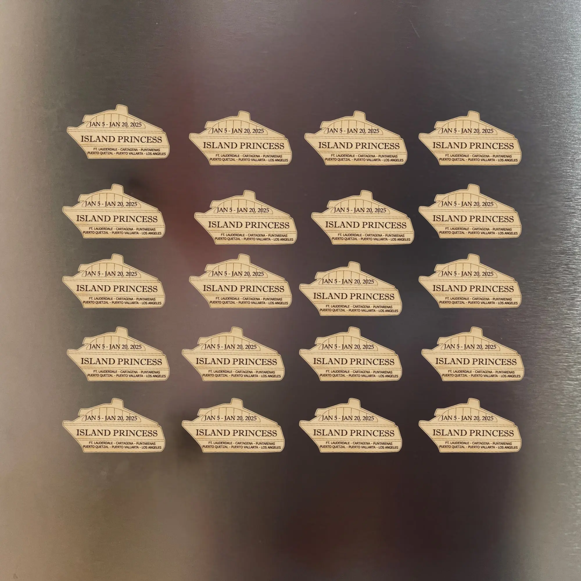 Set of 20 Personalized Cruise Door Magnets | Bulk Cruise Gift Exchange Keepsakes