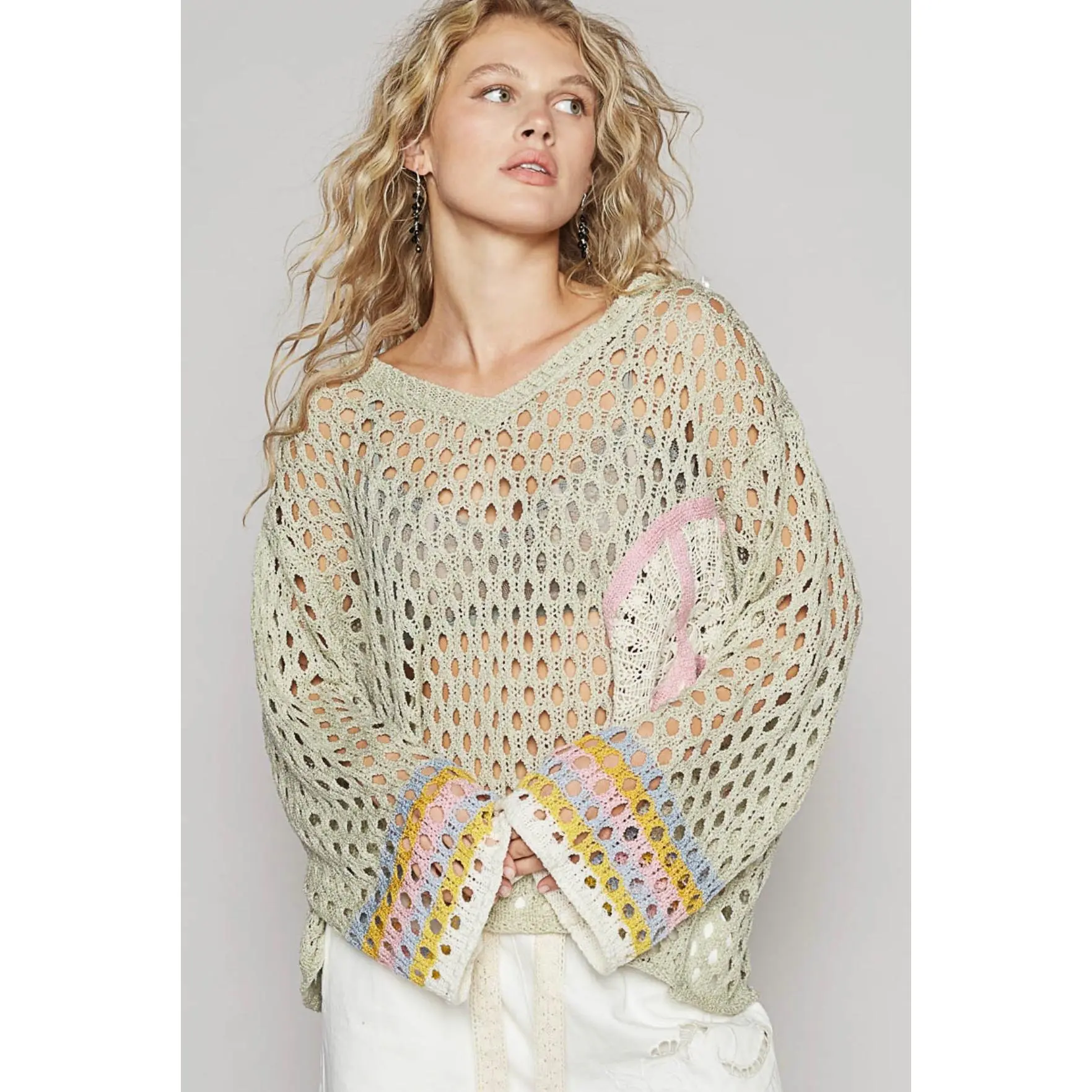 Sage Green Peace Sweater