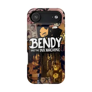 Bendy and the Ink Machine Phone Case, Creepy Cartoon Game Tough Cover, Compatible with iPhone 11-17 Pro Max/Plus and Samsung Galaxy S23-25