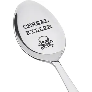Boston Creative Company Cereal killer Spoon | Funny Spoon gift for Friends | cereal spoon | Engraved spoon