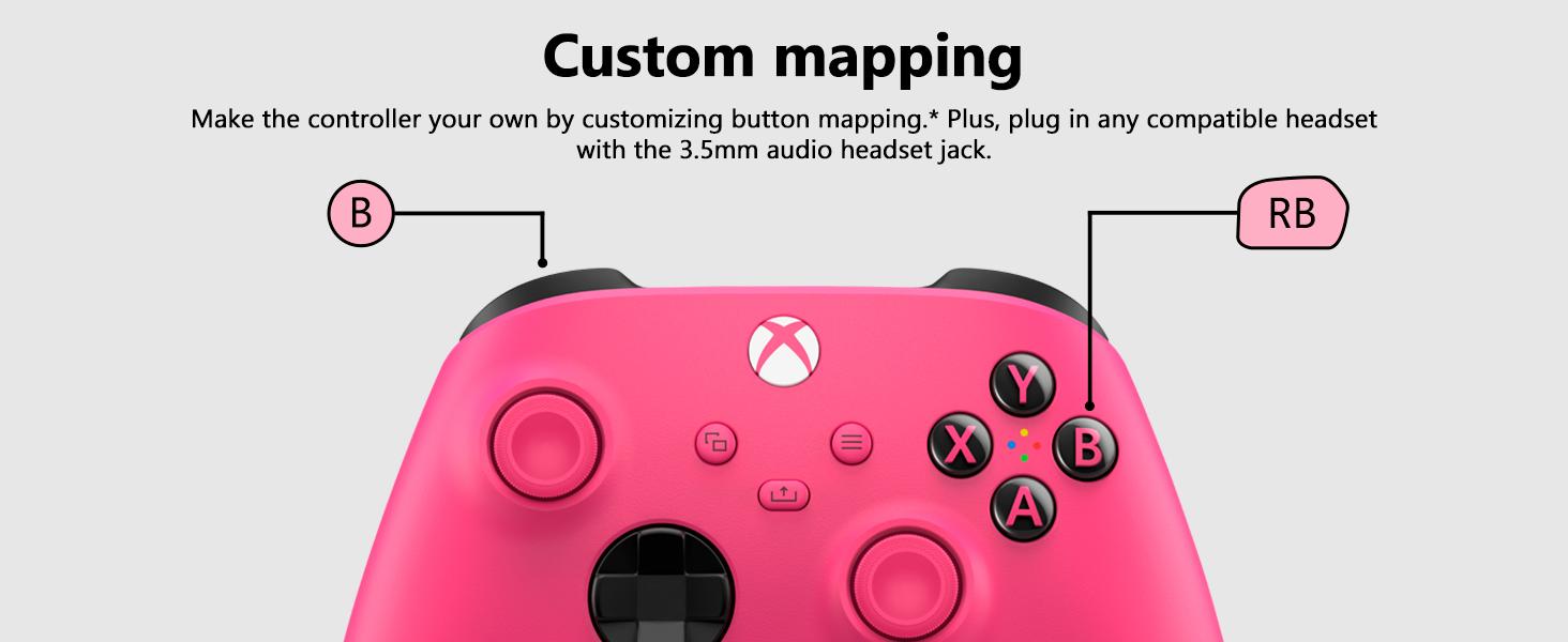 Xbox Wireless Controller - Deep Pink - Works with Xbox consoles • Windows PC • iOS & Android