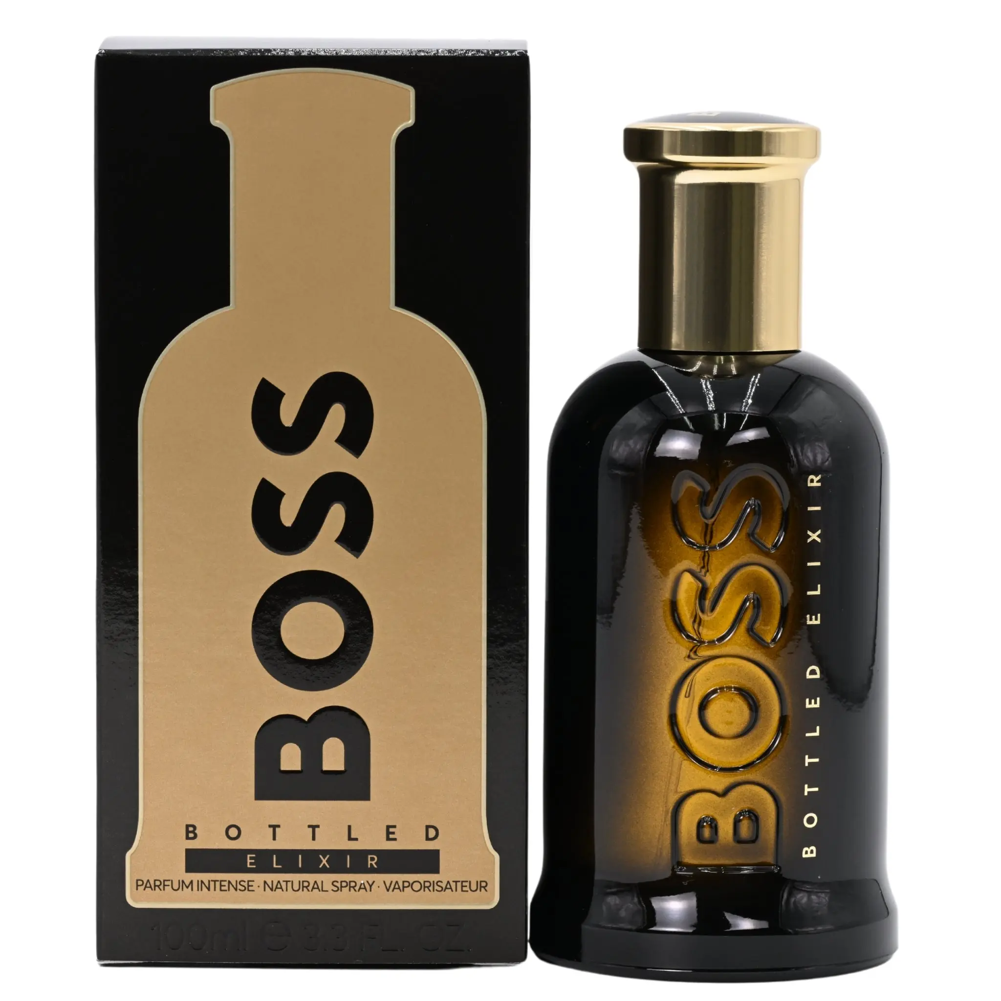 HUGO BOSS Elixir Intense EDP for Men - Luxury-Themed Elevated Men's Fragrance, Bold Confident Scent, Amber Woody Notes, 3.4 fl oz, New in Box, Luxury-Themed Men's Fragrance