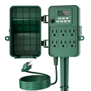 7 Day Heavy Duty Outdoor Digital Stake Timer 6 Outlets BN-LINK
