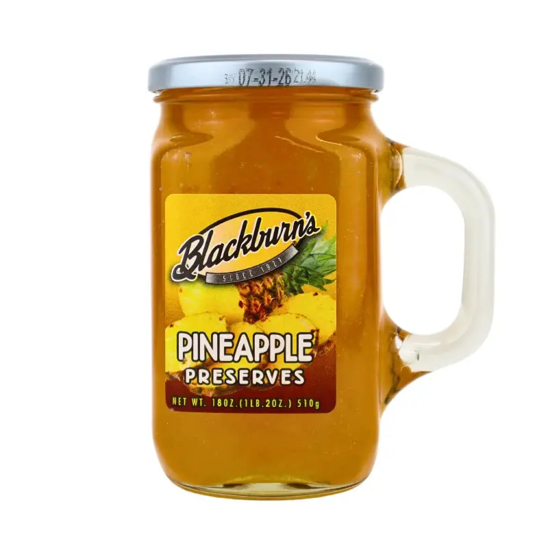 12x Blackburn's Jelly Pineapple - Sweet Fruit Spread Jam Preserves Topping Dessert Cupboard Staple Gourmet Pancake Syrup Alternative Sugar Coating Glaze Baking Ingredient Canned Goods Pantry Essentials Multi Pack Wholesale 18oz 12ct