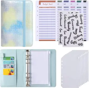 Budget Binder with Zipper Cash Envelopes & Expense Sheets for Budgeting and Saving Money, Money Organizer for Cash with Category Labels, Savings Binder Cash Wallet Envelope