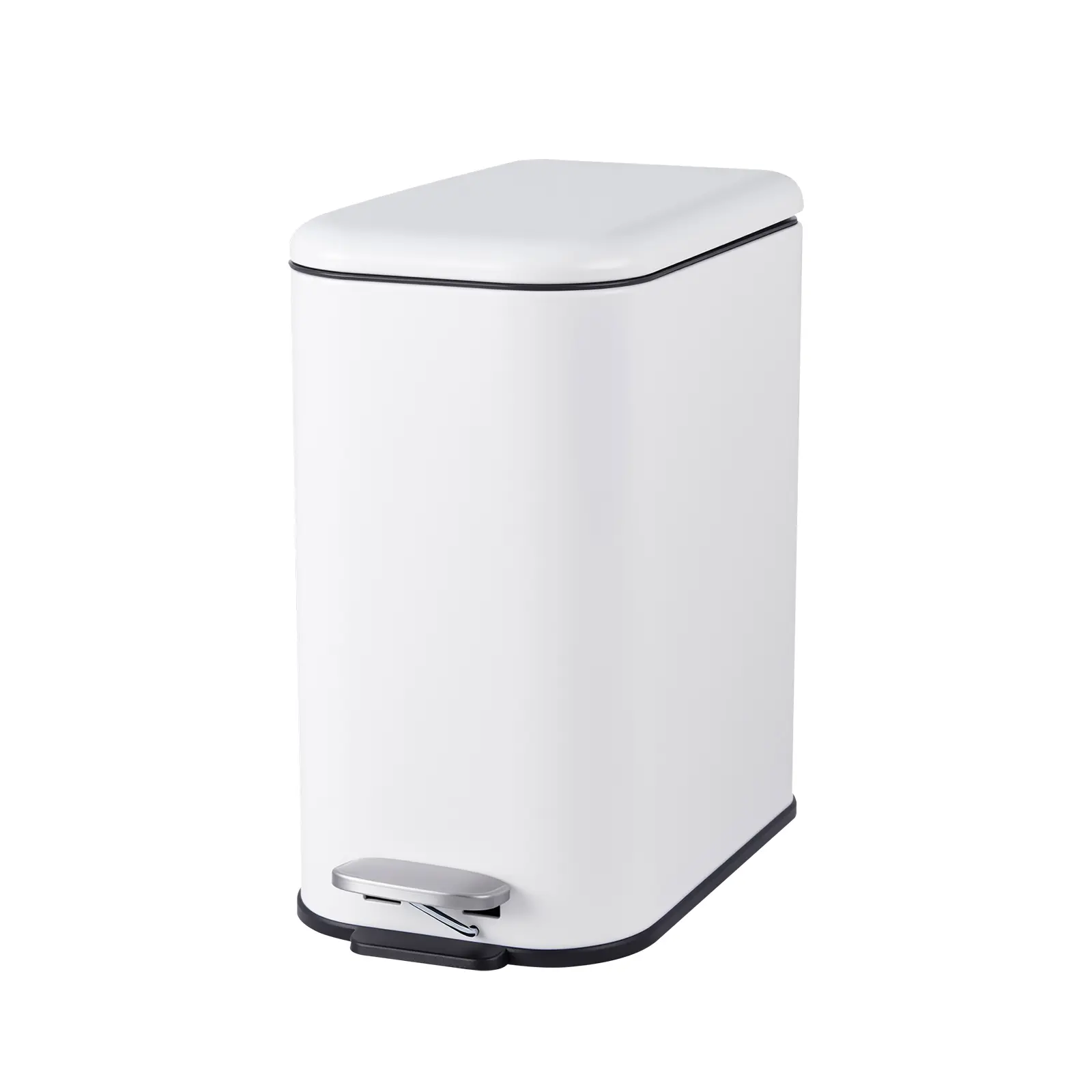 🤍 Ultra-Slim 12L Step Trash Can – Soft Close, Fingerprint-Proof & Perfect for Tight Spaces! Link in bio!