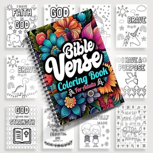 1pc Spiral-Bound Bible Coloring Book (5.5x8.3 Inches) – Inspiring Scripture Designs for Adult Women, Perfect for Unwinding & Spark Creativity in Leisure Time, Drawing Book