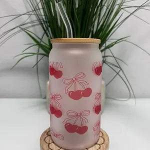Coquette Cherries Glass Cup