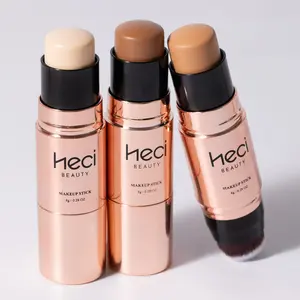 HECI Beauty Dual-Ended Foundation Stick With Brush, Moisturizing And Nourishing, Effectively Covers Blemishes, Natural Matte Finish.