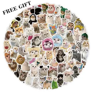 [ FREE GIFT ] Random 1000 pcs Stiker Cat funny
