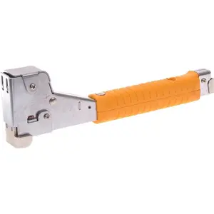 Heavy Duty Hammer Tacker, Chromed-Steel Manual Stapler with Sure-Grip Handle, Dual-Capacity Rear-Load Magazine, Fits 5/16", 3/8", or 1/2" Staples