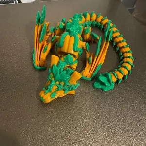 Spooky Halloween Dragon Gift, Pumpkin Dragon for Halloween, 3D Printed Halloween Dragon