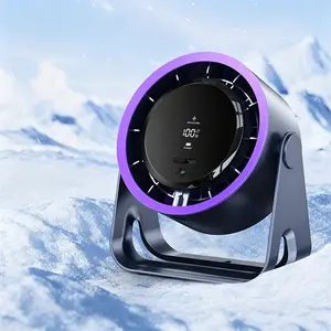 Digital Display Desktop Fan with 100-Speed Slider Control | Quiet Turbo Portable Cooling for Office,Travel,Usb