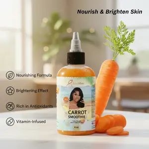 Carrot Body Smoothie - Lightweight Fast Absorbing Formula Infused with Carrot Extract for Nourishing Brightening and Softening Skin Rich in Antioxidants and Vitamins